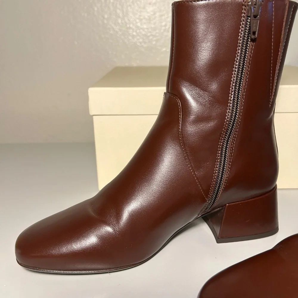 Pre Owned Womens Sezane PAULETTE LOW BOOTS Chocolate size US 7 - Picture 5 of 16